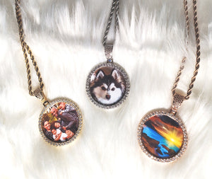 Open image in slideshow, Photo pendants
